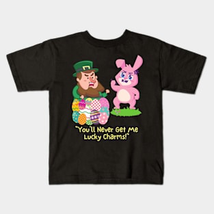 Easter Bunny fights Leprechaun Kids T-Shirt